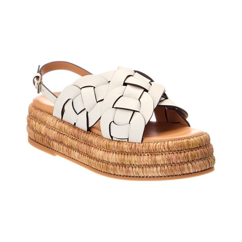 Tod's Leather Sandal, White